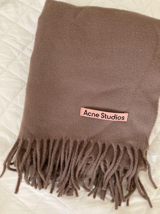 【送料関税無料】 新品 Acne Studios Acne GINGER掲載商品】 Studios ピンクタグ フリンジウールスカーフ