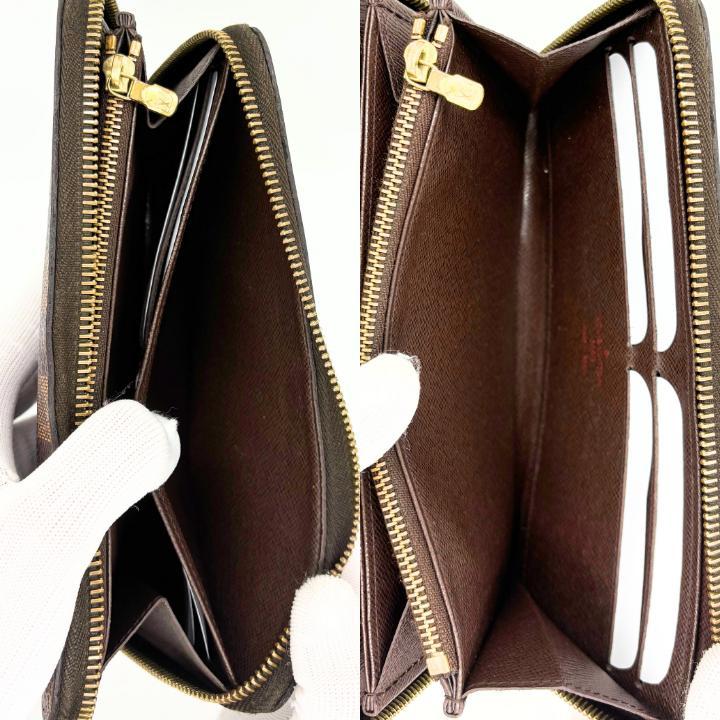 【良品】ルイヴィトン 長財布 ジッピーウォレット ダミエ・エベヌ