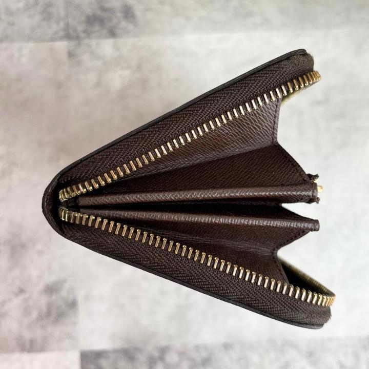 【良品】ルイヴィトン 長財布 ジッピーウォレット ダミエ・エベヌ