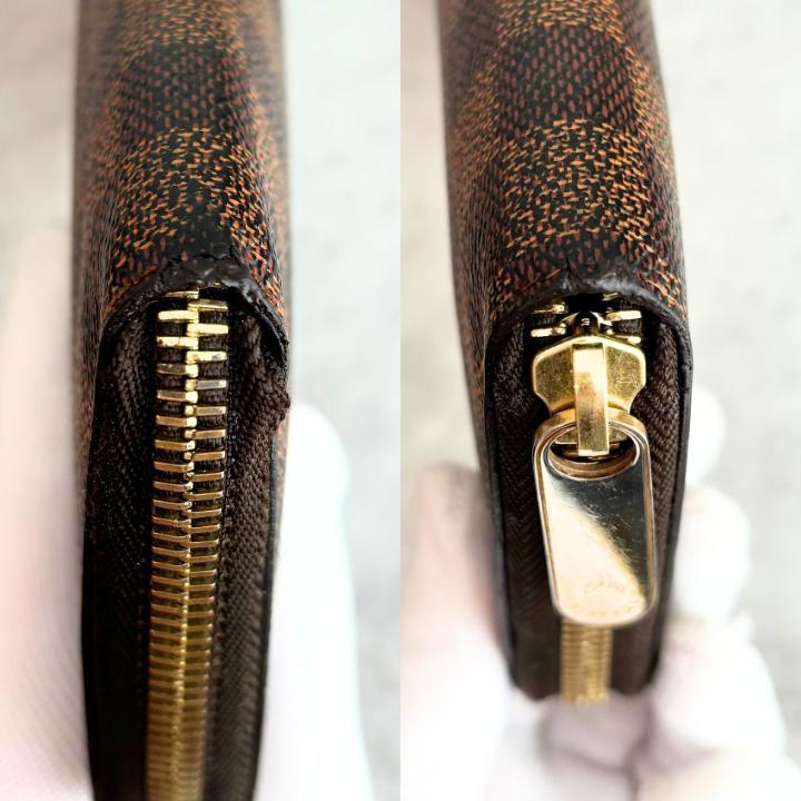 【良品】ルイヴィトン 長財布 ジッピーウォレット ダミエ・エベヌ