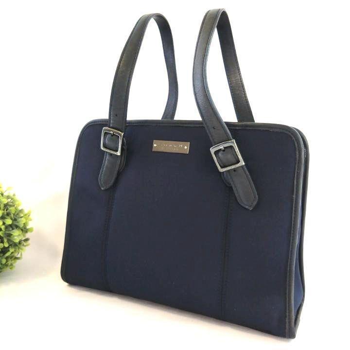 美品　レア　COACH コート　ハンドバッグ スクエア バッグ 　ファスナー式
