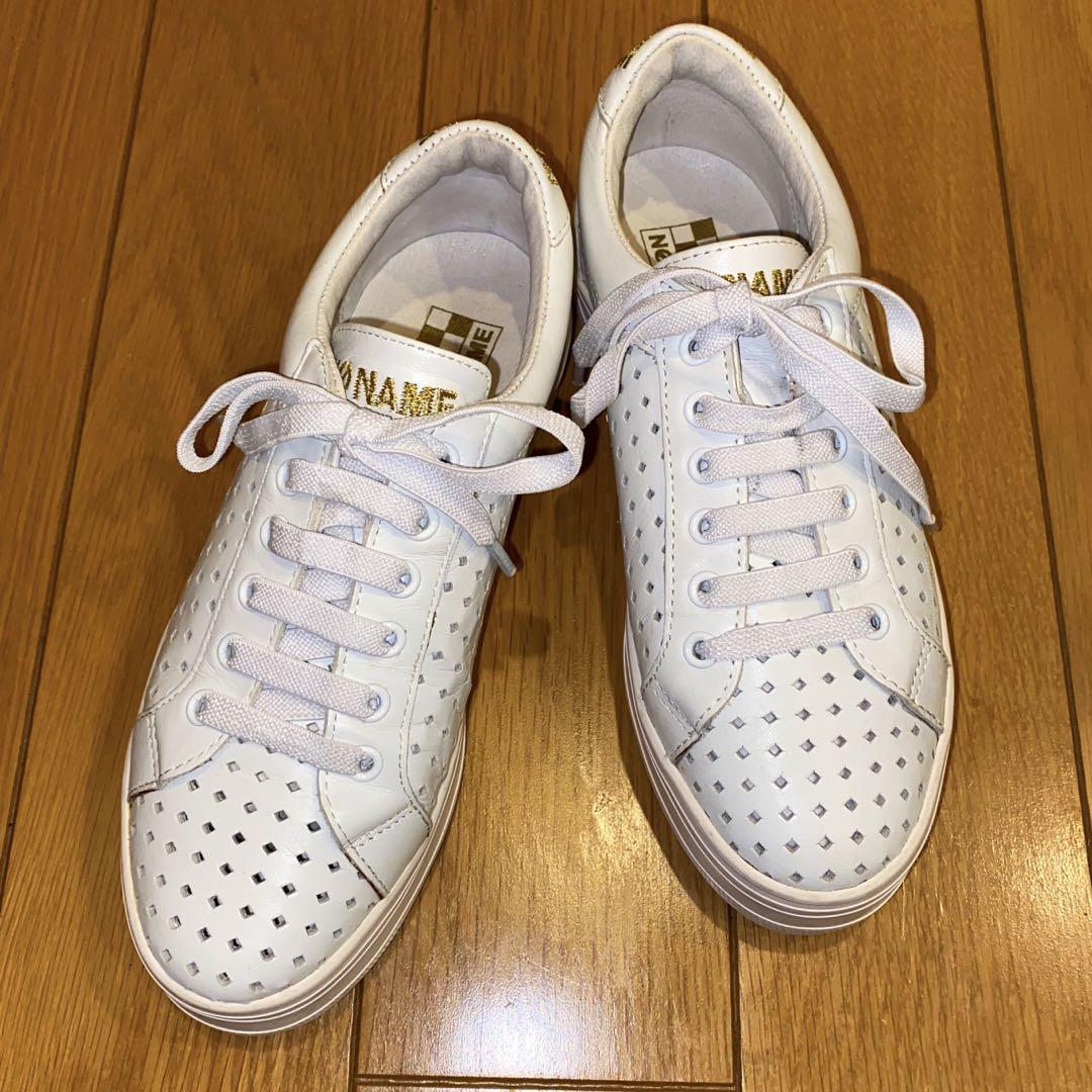 NO NAME ALLレザー厚底スニーカー