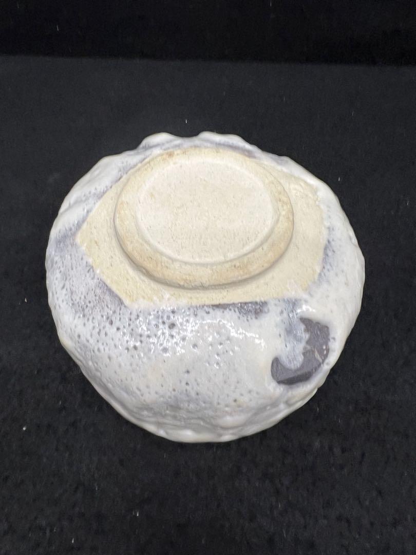 茶碗 茶道具 茶器 萩焼 銘 灰色 白釉 掛釉 茶碗 茶道具 茶器 萩焼 銘 灰色 白釉 掛釉 工芸品