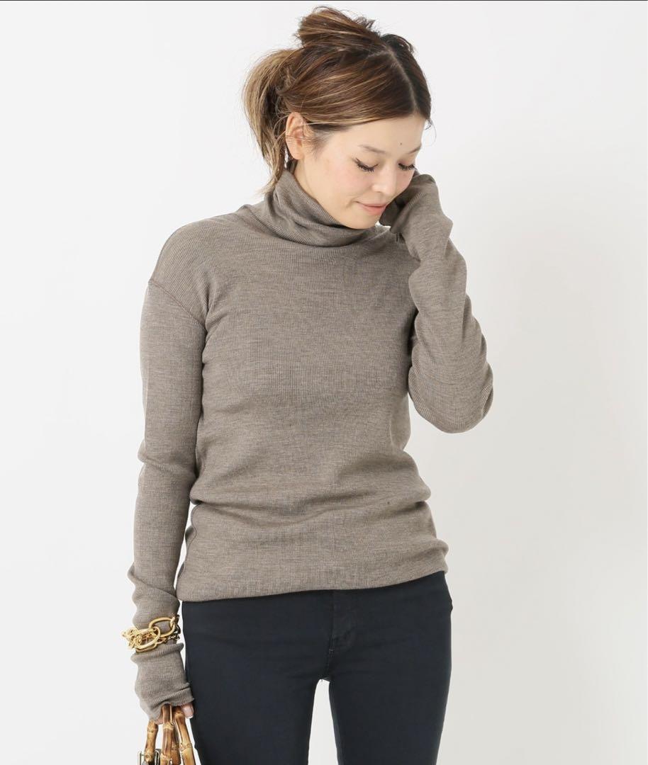 【美品✨】Deuxieme Classe rib タートル　洗える　ウール100 美品✨】Deuxieme Classe rib タートル 洗える ウール100