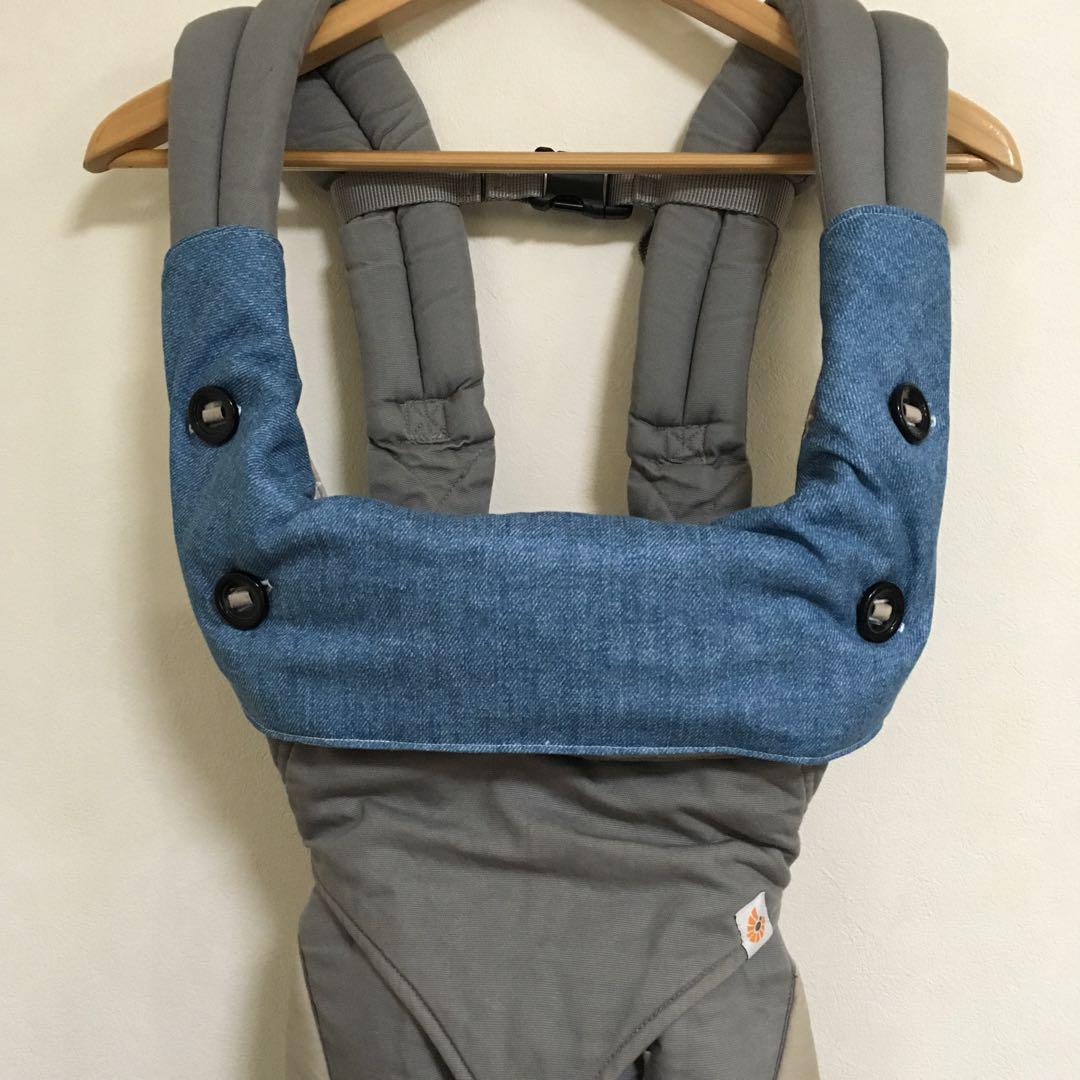 一体型よだれカバー ハンドメイド 10番 デニムブルー