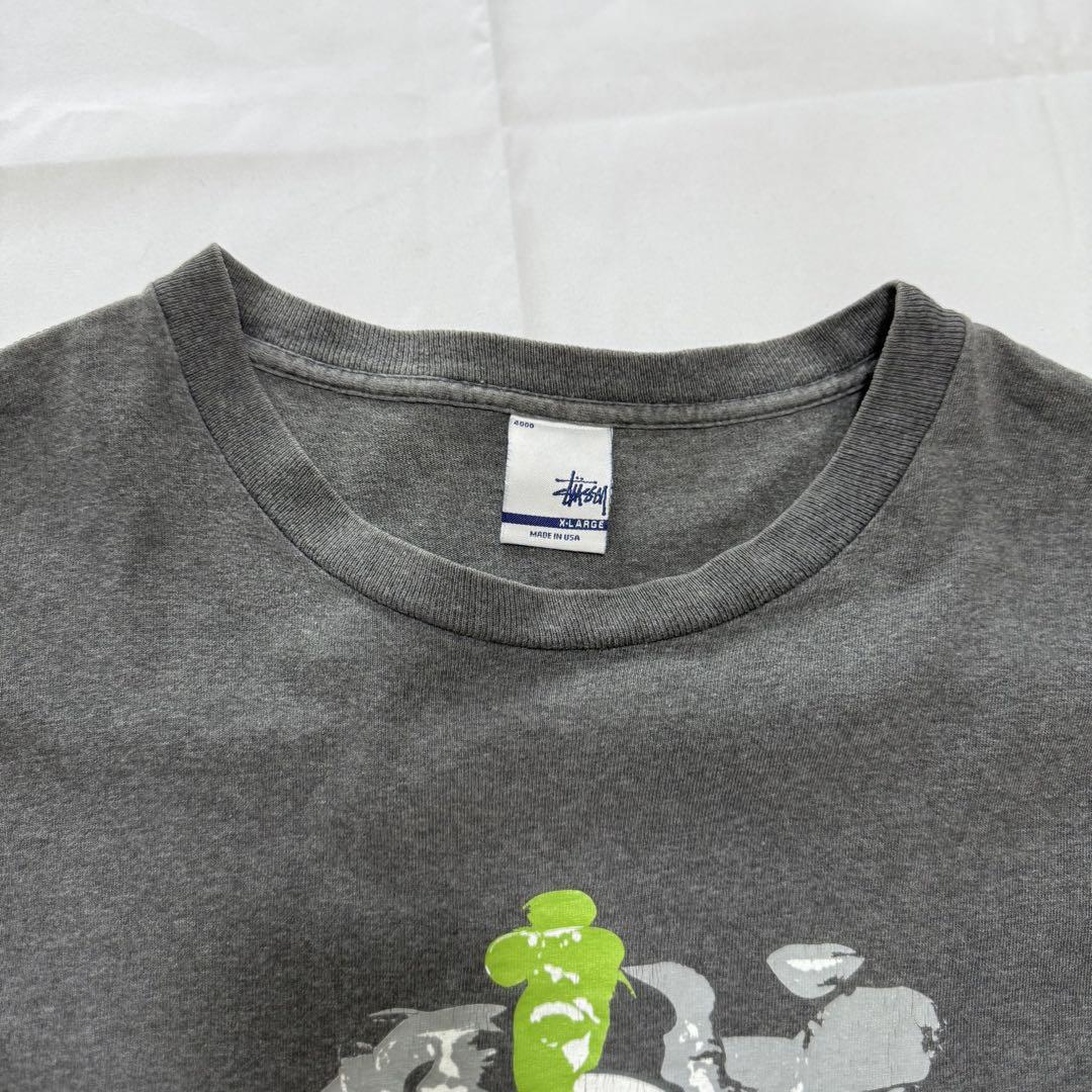 STUSSY グレー Tシャツ XLサイズ Stussy グレー Tシャツ XL 90s ヴィンテージ - メルカリ