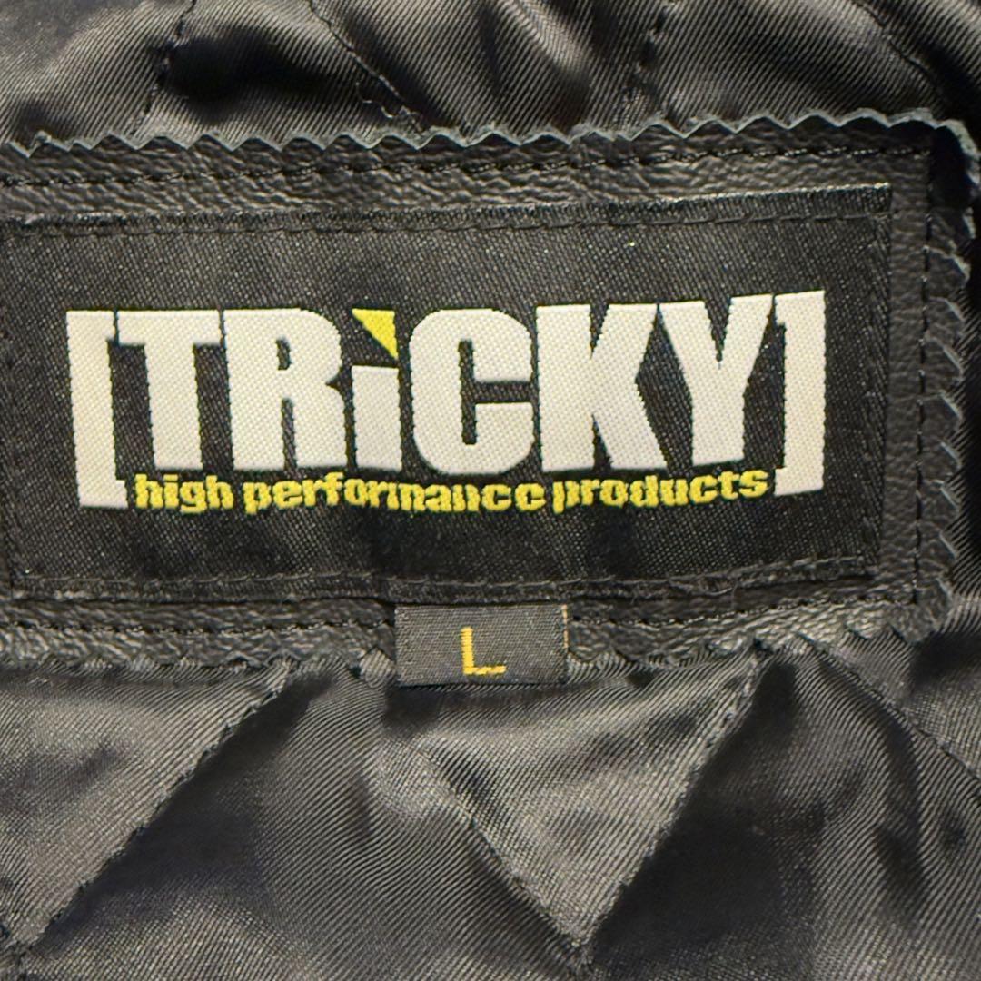 【希少】TRICKY 牛革 キルティング レザー ライダース ジャケット L