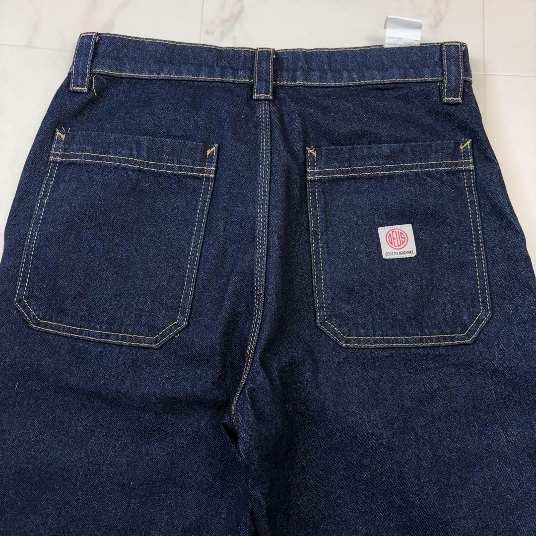 【美品】DEUS テーパード　デニムパンツ　濃紺　30 ロゴ 希少　1