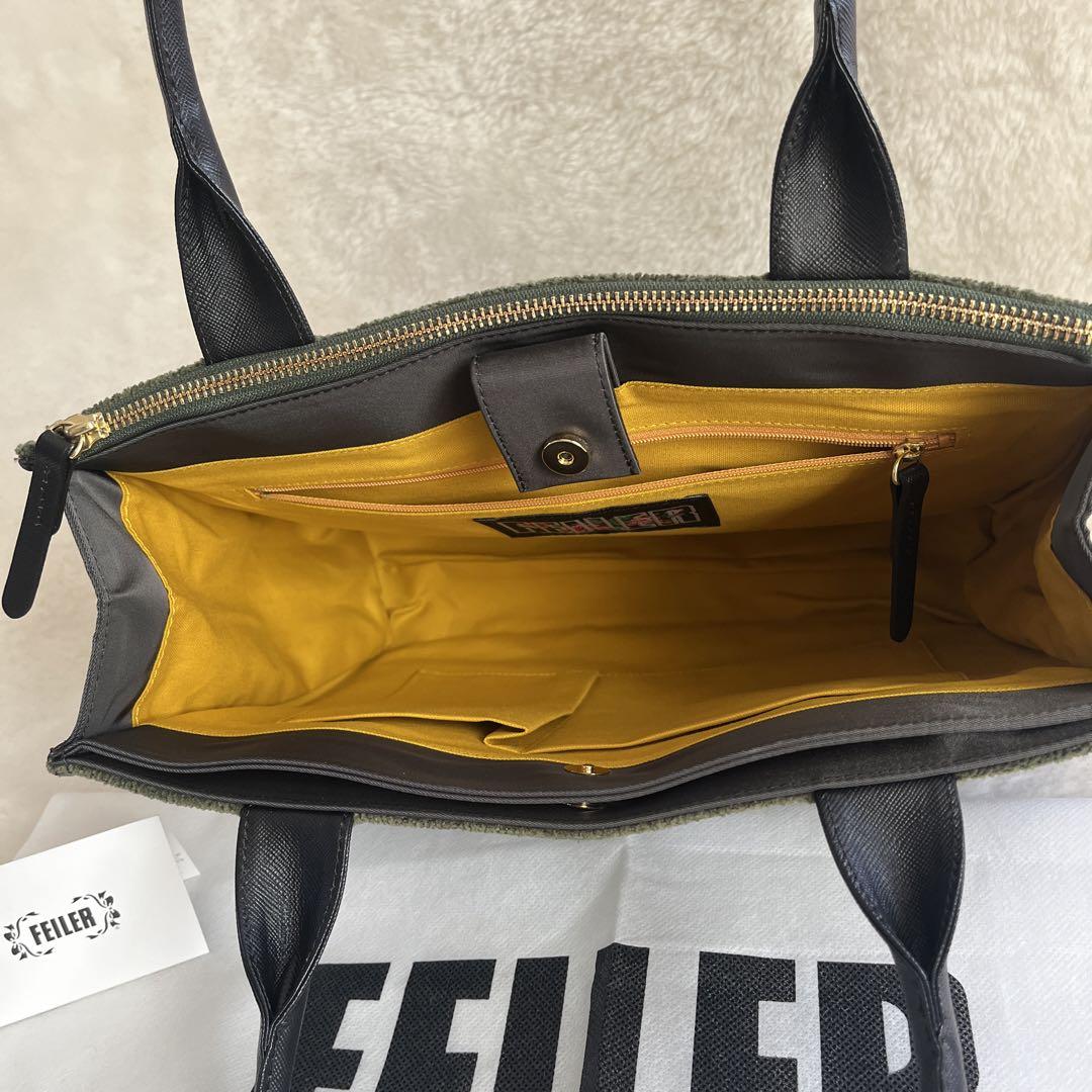 新品タグ付き　FEILERフェイラー　ワーキングウーマンユニ　トート　カーキ