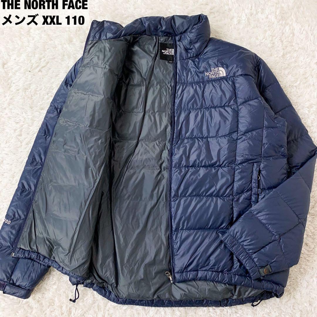 【USED】THE NORTH FACE ☆ダウンジャケット 紺ネイビ2XL