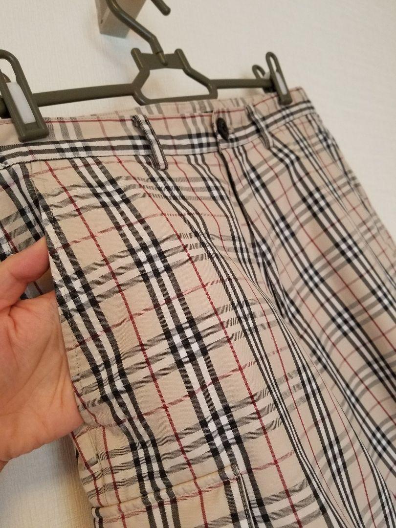 バーバリーチェックパンツ 未使用近   ブラックレーベル ハーフパンツベージュ