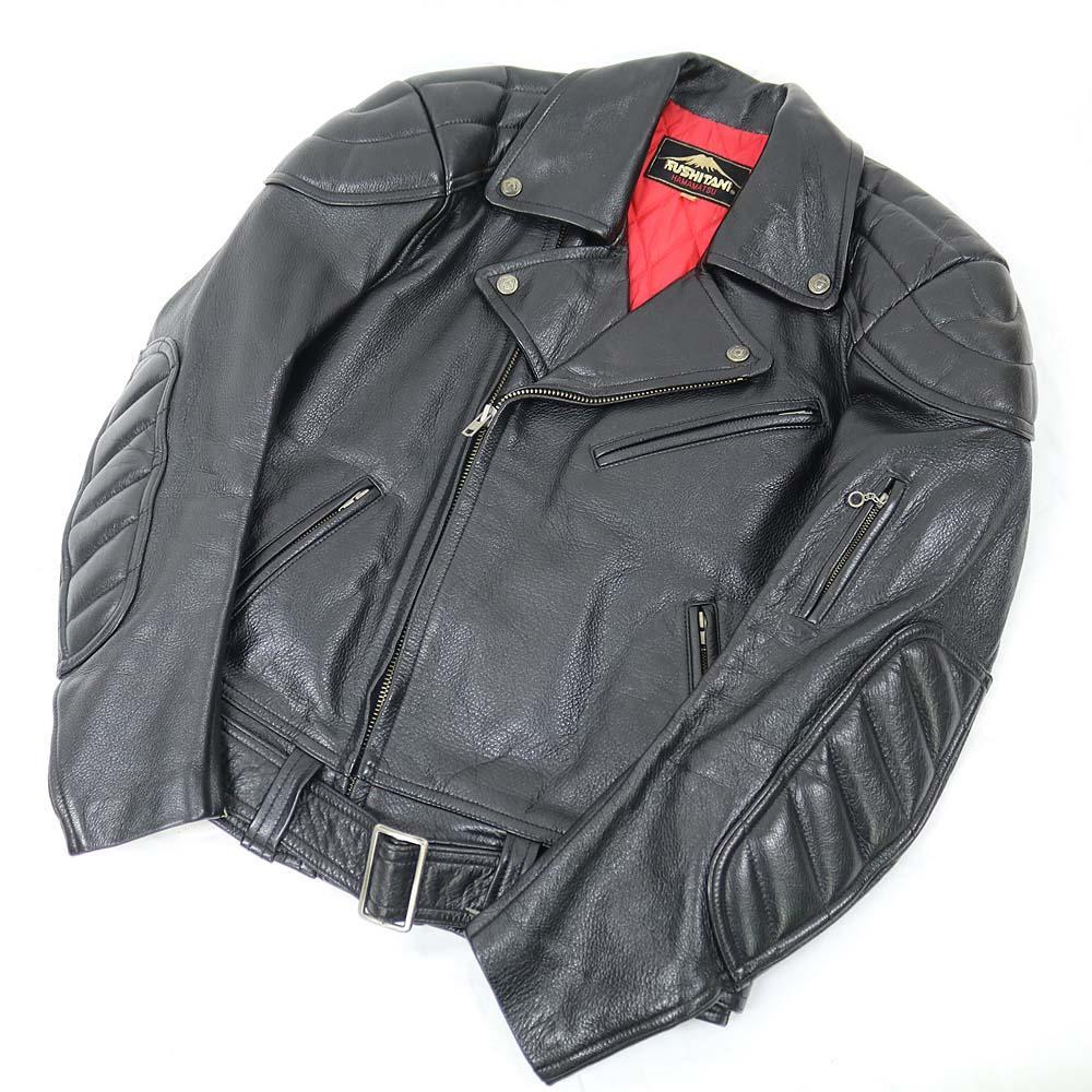 KUSHITANI ヴィンテージ パテッド レザー ライダースジャケット L