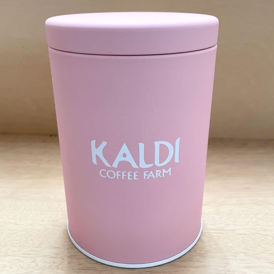 KALDI キャニスター缶 (桃)