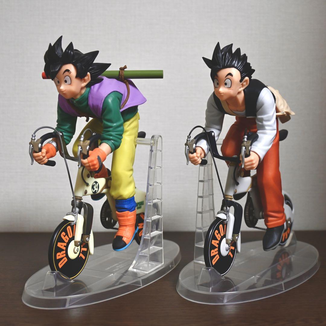 ドラゴンボール 悟空 悟飯　自転車フィギュアセット