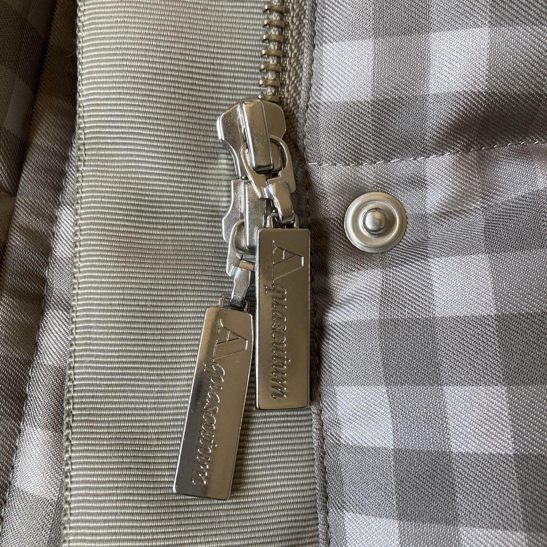 未使用　Aquascutum グレー・チェック柄ダウンジャケット 未使用 Aquascutum グレー・チェック柄ダウンジャケット - メルカリ