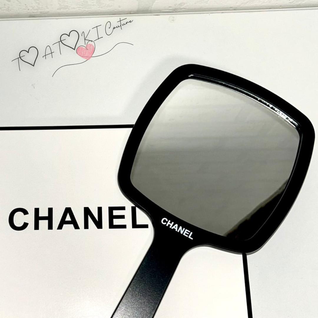 【CHANEL】シャネル ハンドミラー ブラック　非売品 新品未使用♡CHANELシャネル手鏡ミラー♡非売品・ブラック