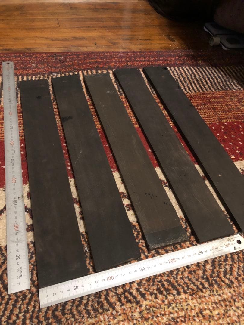 エボニー 黒檀 真黒 ギター指板材目立った傷や汚れなし HRDEVELOPMENT_JP