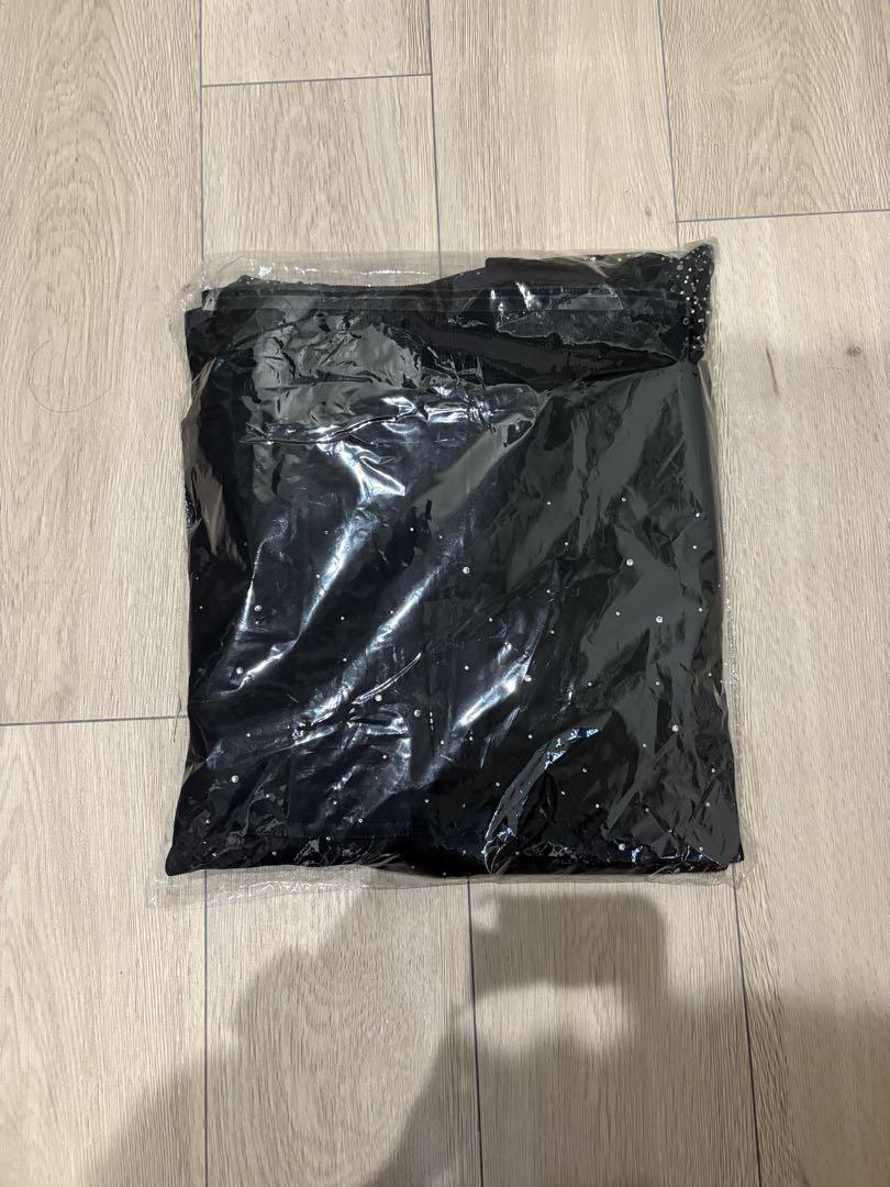ラメジップパーカー黒