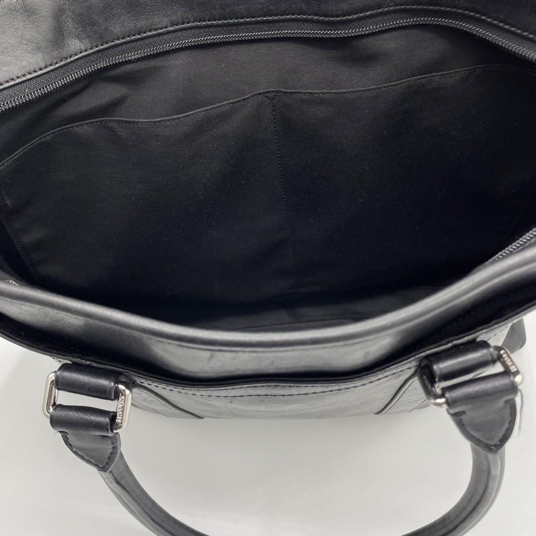 COACH メトロポリタン　2way トートバッグ　オールレザー　ブラック