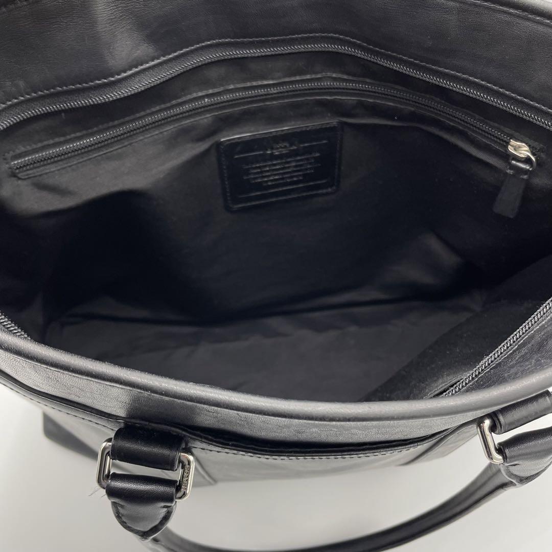 COACH メトロポリタン　2way トートバッグ　オールレザー　ブラック
