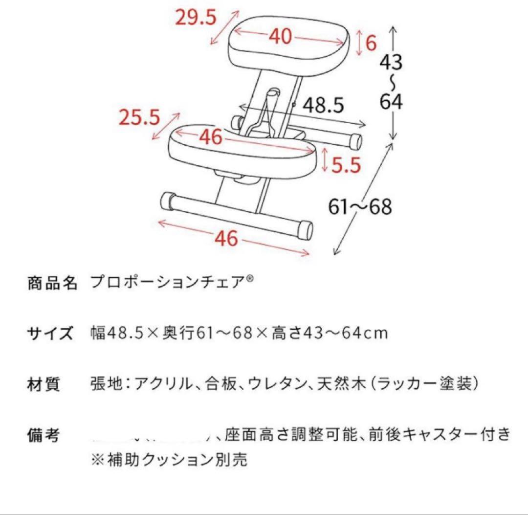 開梱設置込み　プロポーションチェア　姿勢矯正　完成品