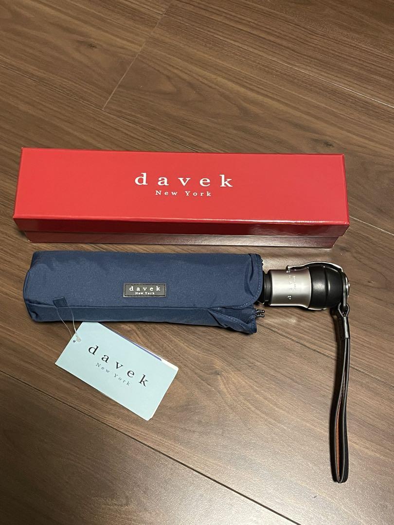 davek New York THE DAVEK SOLO ネイビー折りたたみ傘