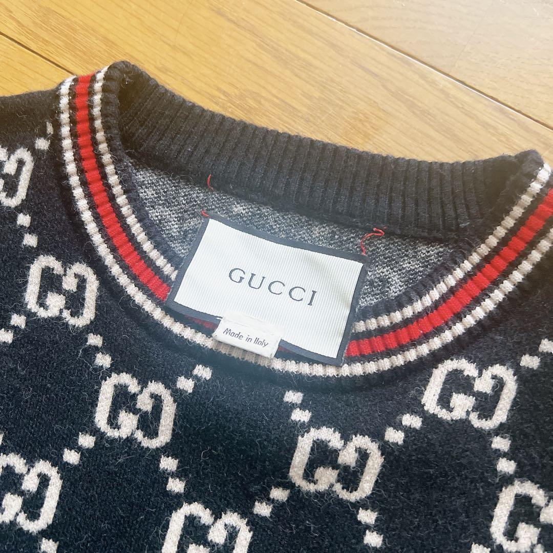 楽天市場】グッチ GUCCI クルーネックニット ベージュ メンズ