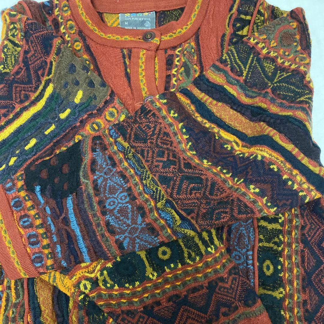 クージー　COOGI　3Dニット　古着　ニット　カーディガン