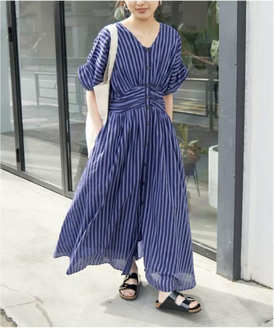 spick and span ヌキテパ　ストライプ　ワンピース　M