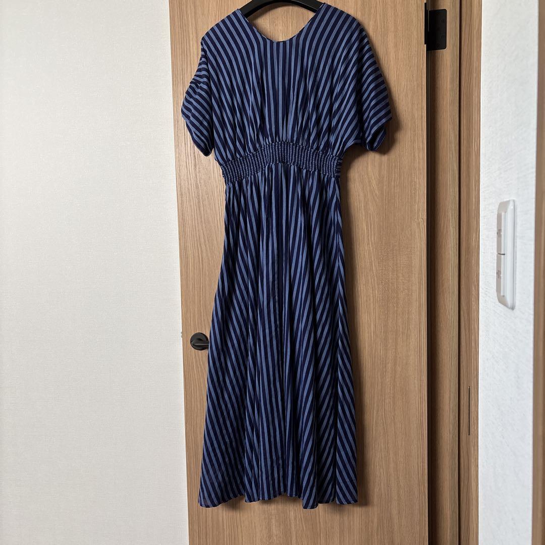 spick and span ヌキテパ　ストライプ　ワンピース　M ne Quittez pas / ヌキテパ】COTTON VOILE STRIPE DRESS