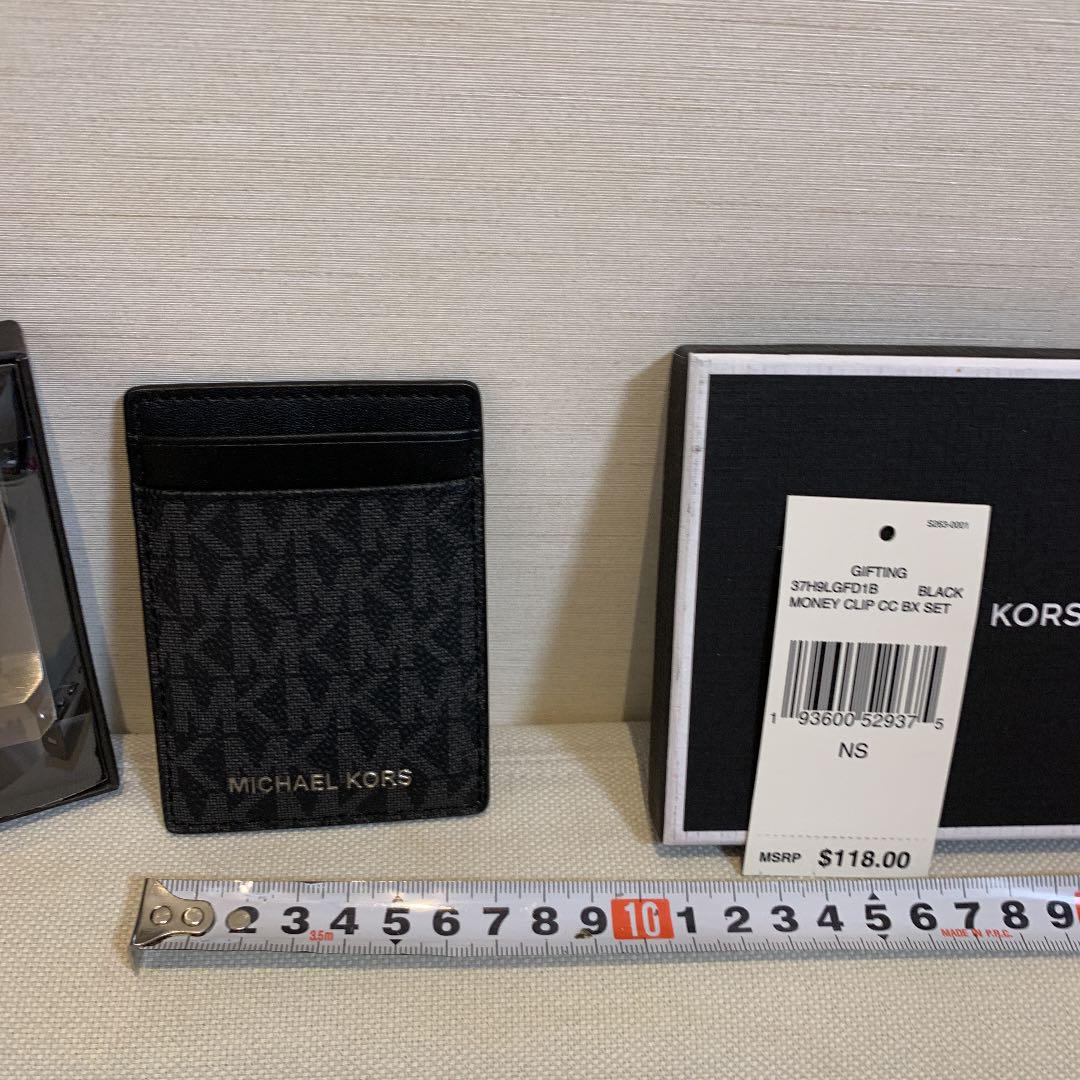 新品　マイケルコース　名刺入れ　カードケース　マネークリップ セット　ロゴ　黒