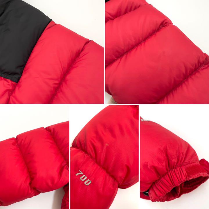人気100%新品 ノースフェイス ブラック ダウン 700 OVqhG-m72441363820 ヌプシジャケット メンズXS レッド 日本製好評