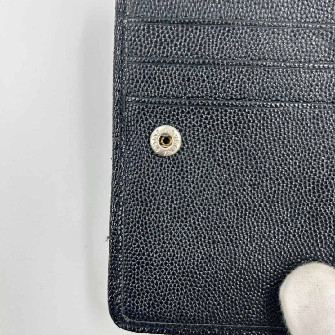 【✨極美品✨】 サンローラン カサンドラ マトラッセ 二つ折り財布 ブラック
