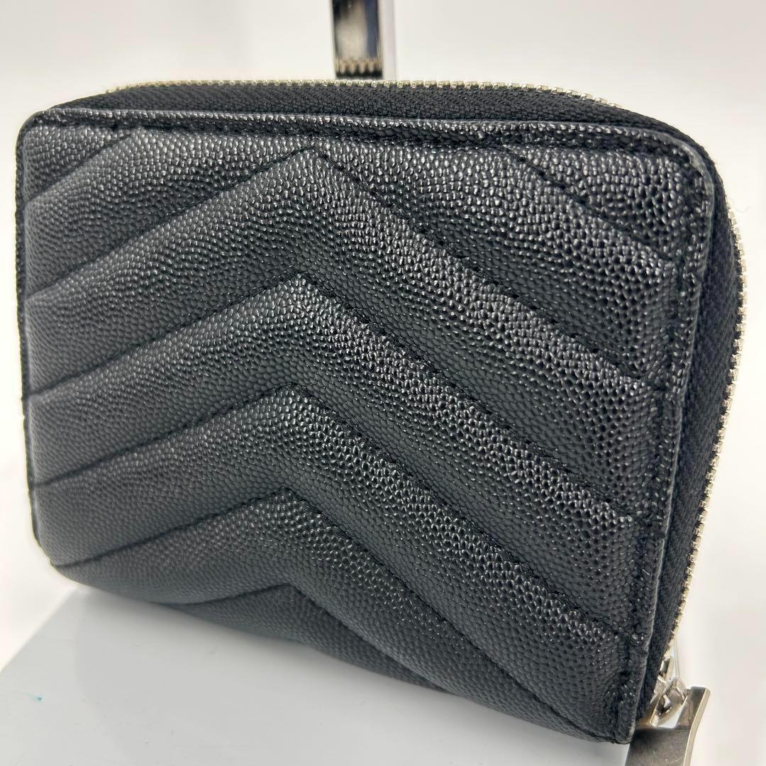 【✨極美品✨】 サンローラン カサンドラ マトラッセ 二つ折り財布 ブラック
