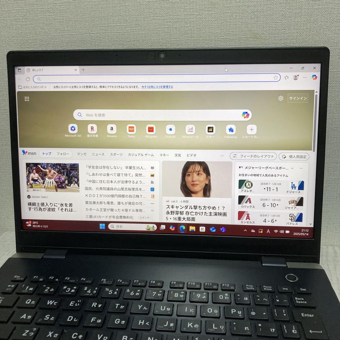 【超軽量】G83 i5第8世代 ノートパソコン カメラ付き Windows11