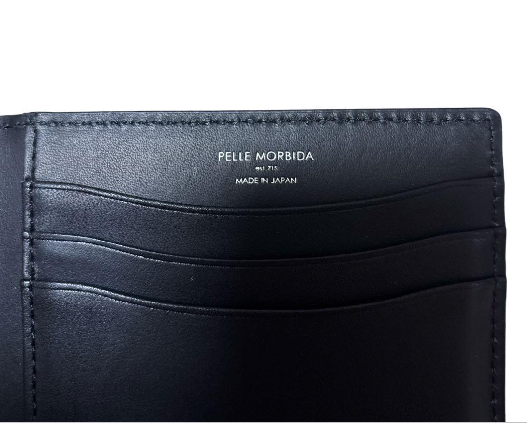 【美品】ペッレモルビダ PELLE MORBIDA 二つ折り 財布 牛革 レザー
