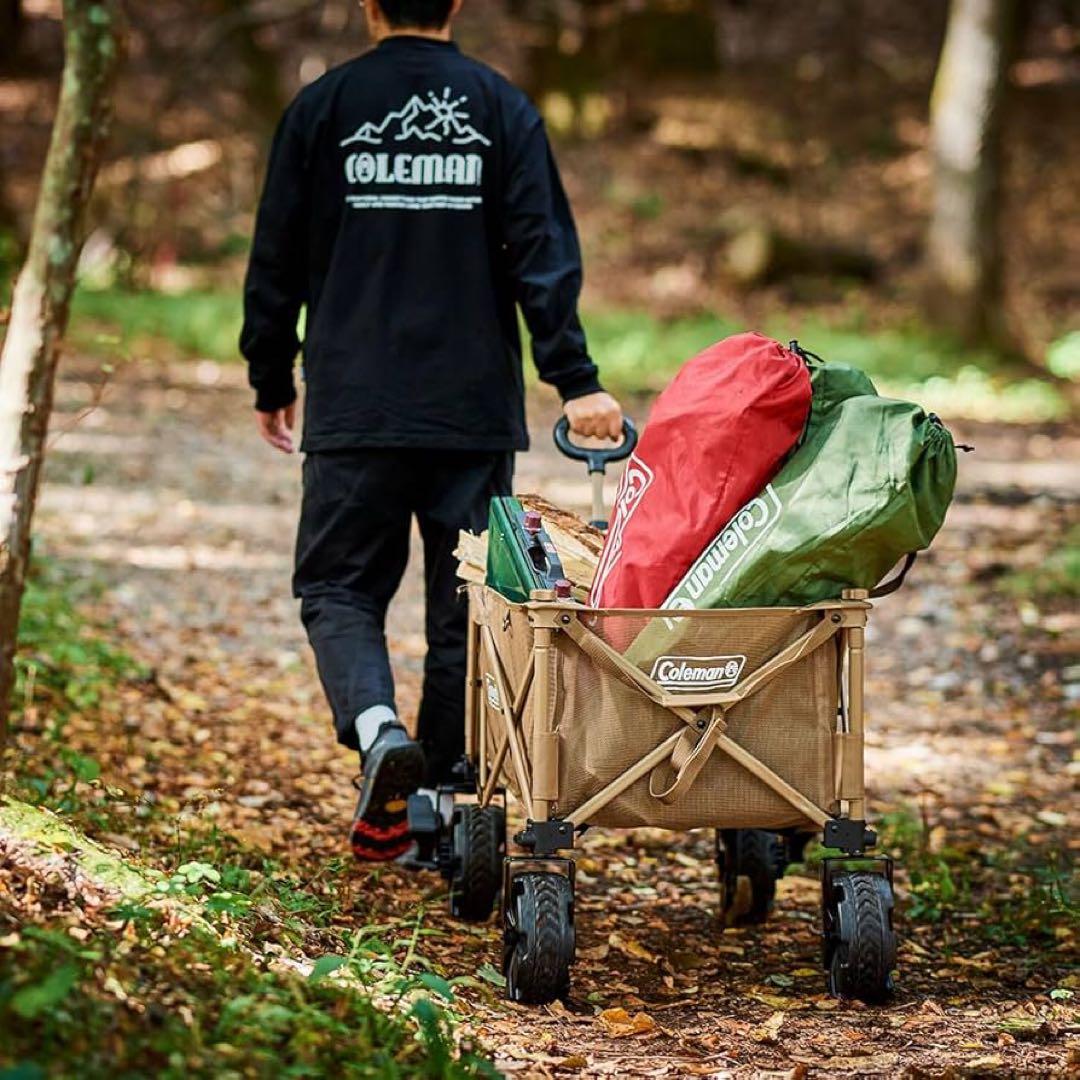 【早い者勝ち】【ほぼ未使用】Coleman キャリーワゴン 大型ホイール付き