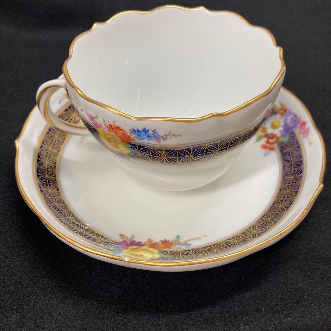 花柄のカップとソーサーセットmeissen