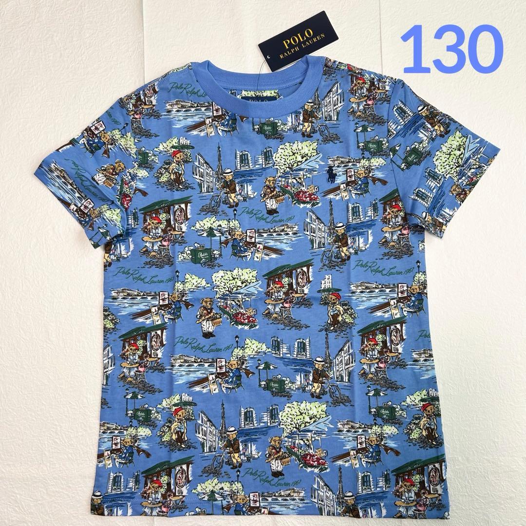 新作ラルフローレン ポロベア ボーイズ パリジャン風半袖Tシャツ 7/130