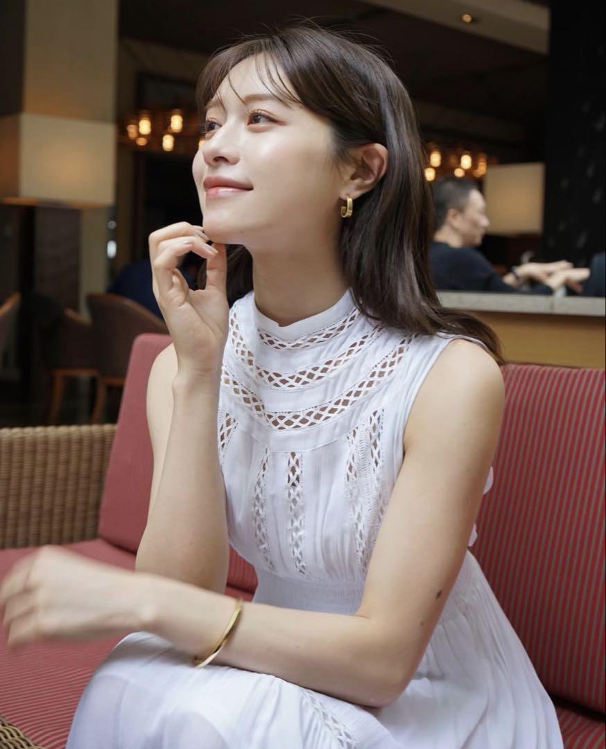 ワンピース Yoke lace tiered dress