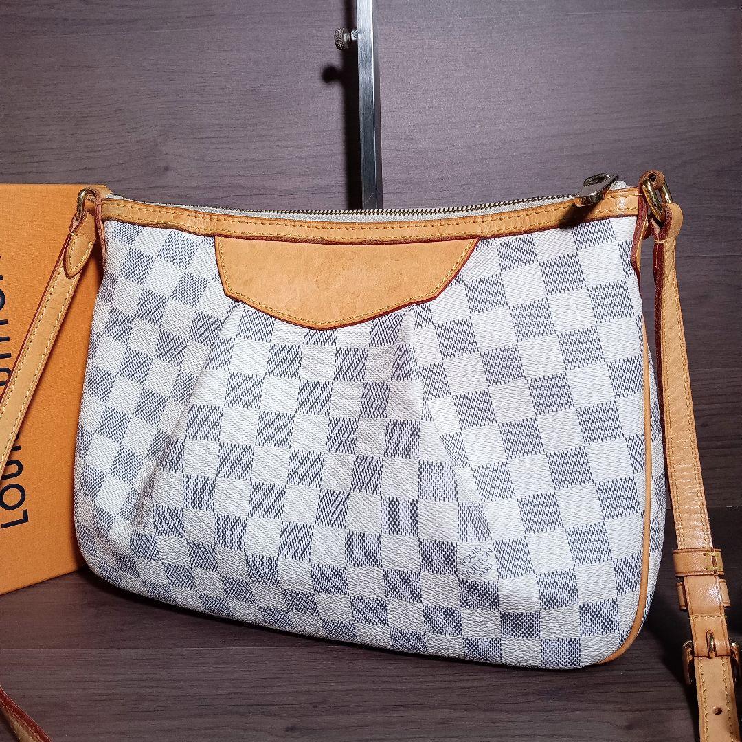 b754 美品✨ ルイヴィトン ダミエ アズール シラクーサPM バッグ