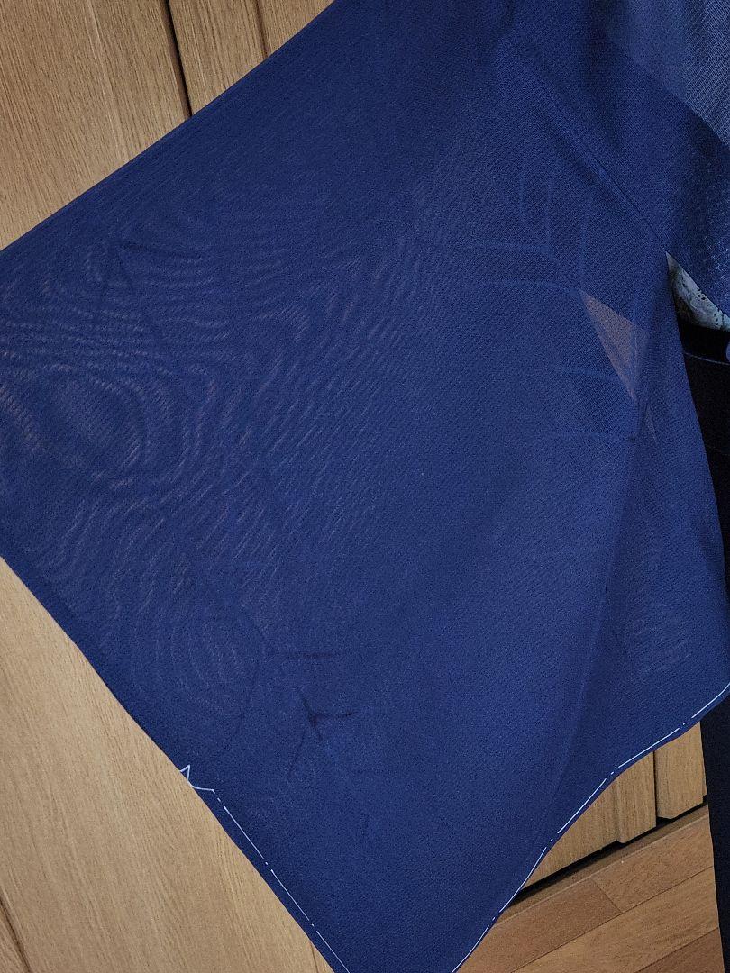未使用】絽 色無地 夏着物 地模様 紺 濃紺 お茶会 観劇 お食事会