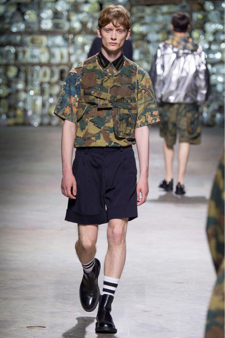 DRIES VAN NOTEN 17SS 迷彩柄シャツ ミリタリー