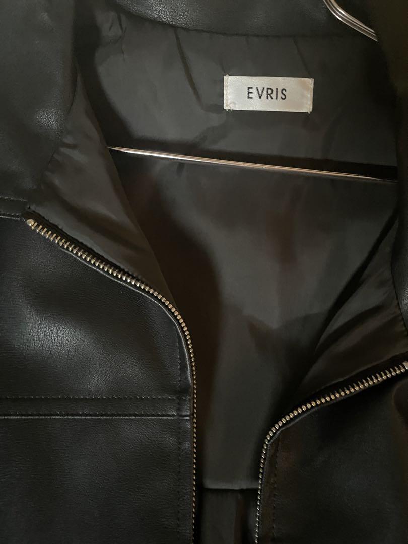 EVRIS オーバーサイズフェイクレザーブルゾン