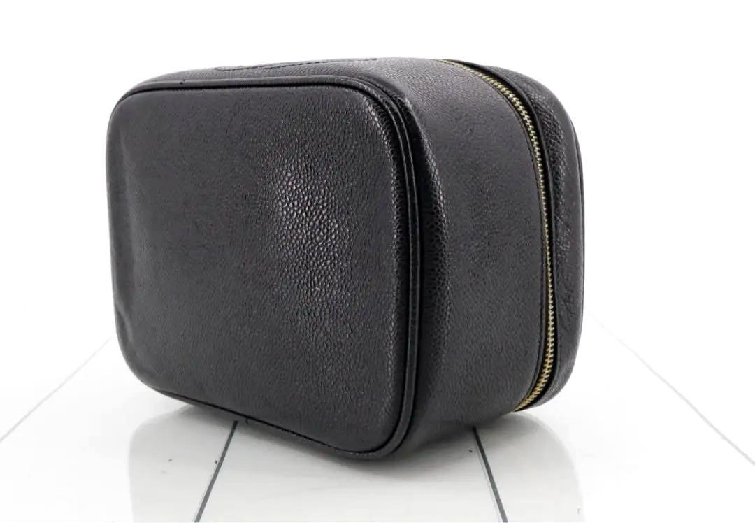 CHANEL シャネル バニティバッグ ポーチ キャビアスキン ココマーク