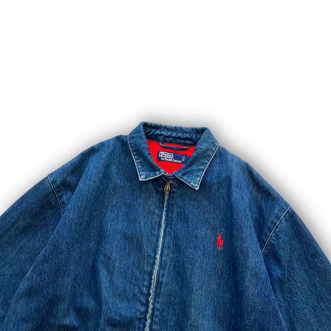 【美品】90s ポロラルフローレン デニムジャケット スイングトップ ブルゾン p-spd04y24n11z1d41.jpg