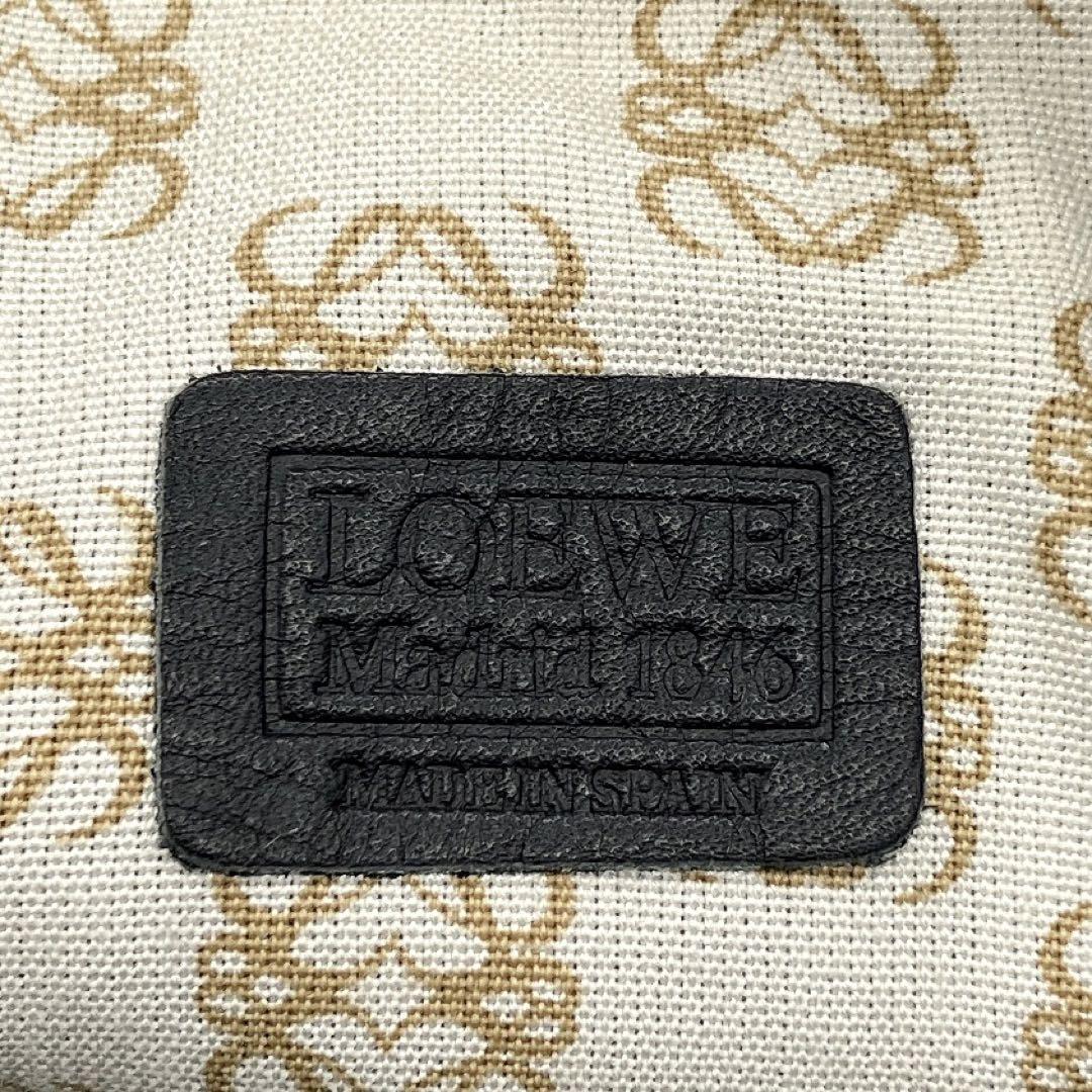 LOEWE】ボストンバッグ アナグラム ゴールと金具 レザー
