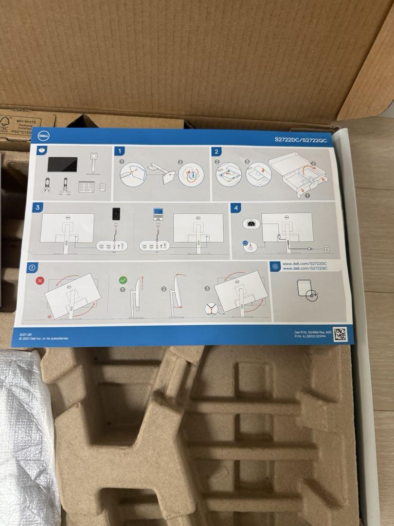 新品同様 DELL 4Kモニター 27インチUSB-C接続可 S2722QC