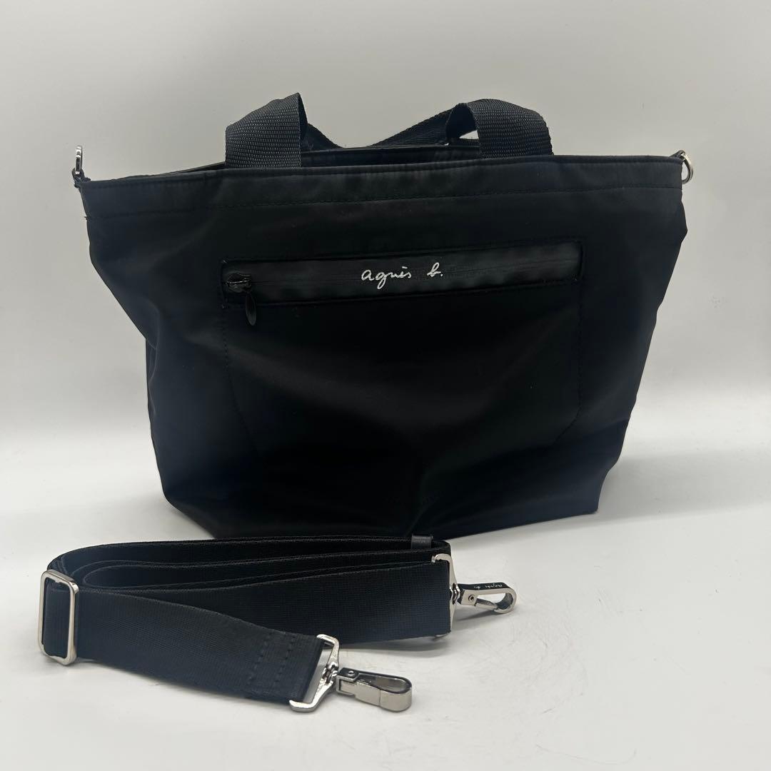 【美品】agnes b. アニエスベー 2way バッグ ショルダー付き　即完売