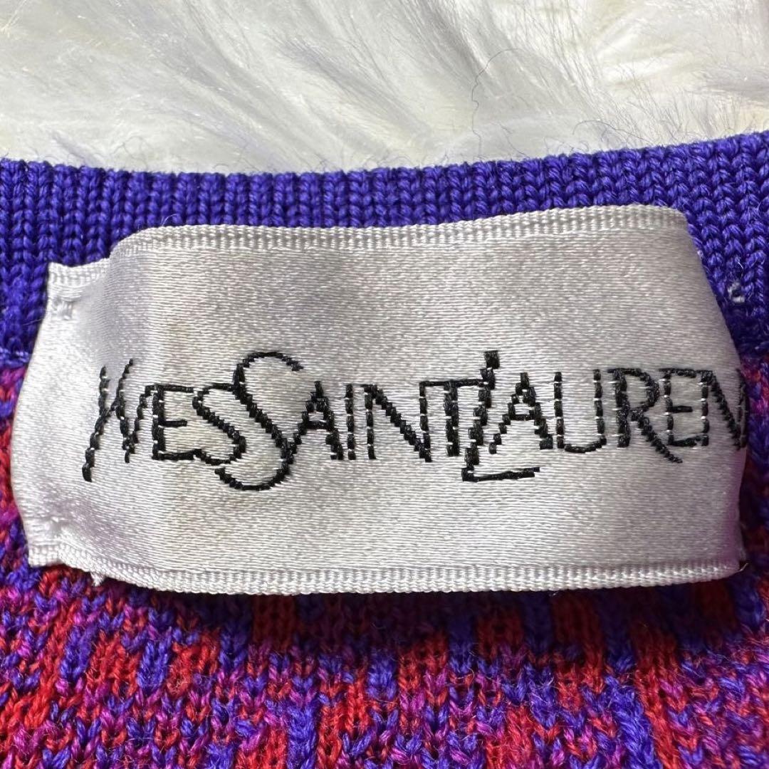 未使用級✨イヴサンローラン ノーカラージャケット ペイズリー柄 ボタン刺繍